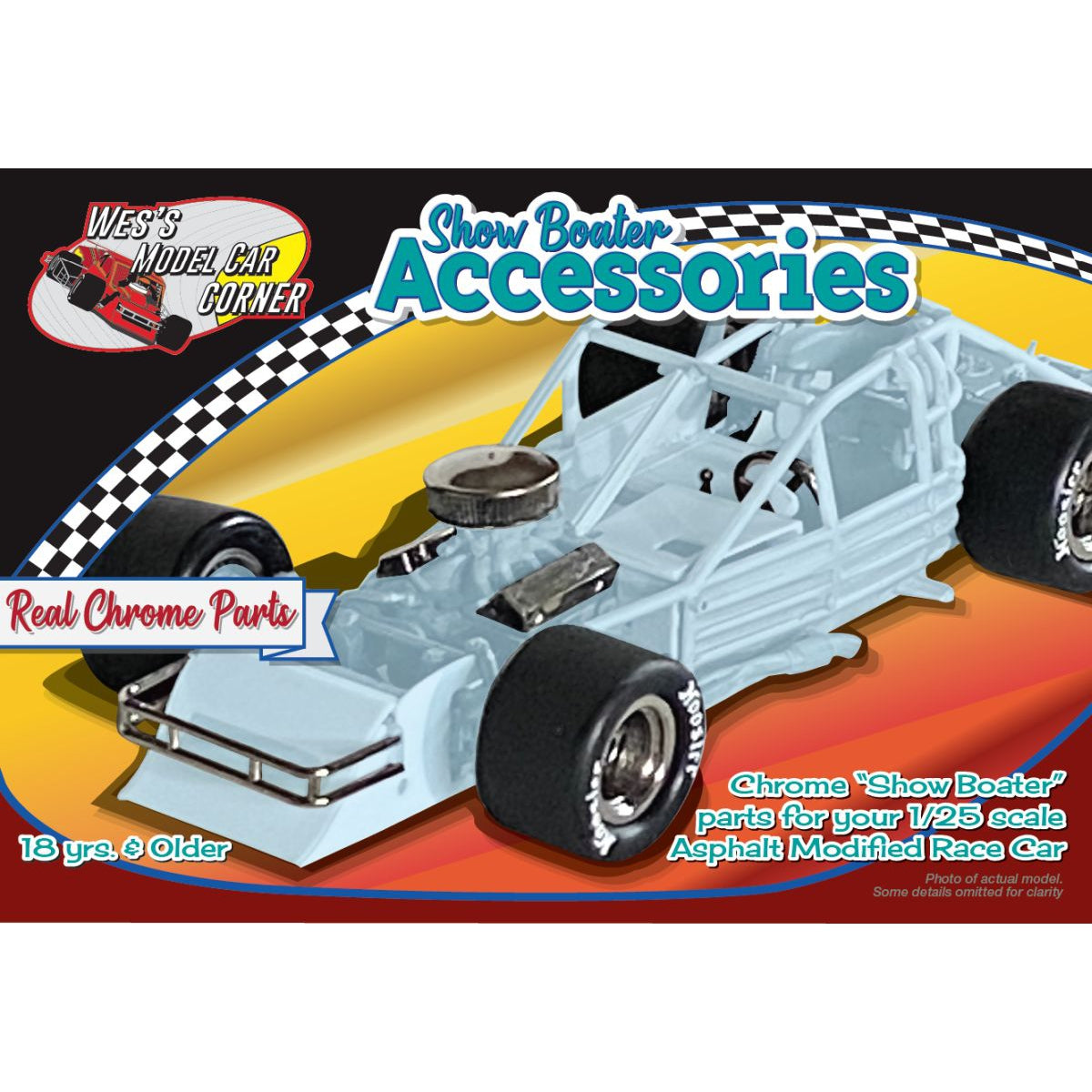 Wes's Model Car Corner Asphalt Modified Chrome Accessory Kit Ages Model Parts Warehouse
